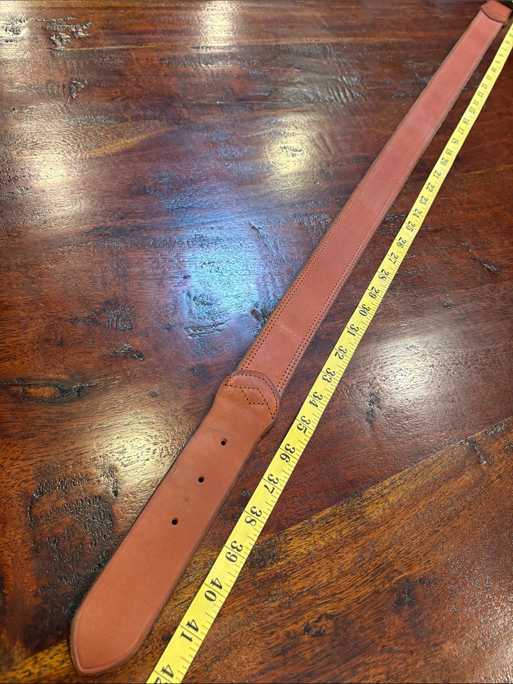 Vintage Lauren Ralph Lauren 90s Western Brown Leather Belt size Large - Picture 11 of 14